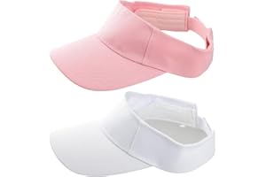 Gkhlg Pack of 2 Sun Hat Kids Breathable Adjustable Velcro Unisex Running Visor for Ages 4-10 Baseball Cap for Outdoor Activities Travel Leisure