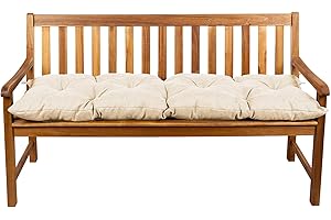 Gutekissen® Cojines para Bancos – Cojines Exterior para Banco jardín LS (110x50 Creme)