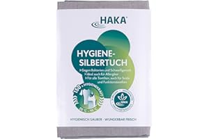 ‎HAKA HAKA Hygiene Silbertuch, 1 Stück (150 WL), antibakteriell, für frische Wäsche, neutralisiert Gerüche, wirkt ab 20 °C, Allergiker geeignet, wiederverwendbar, für Waschmaschine