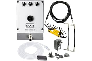 MXR M222 TALK BOX Voice Box with Pedal for Guitar, Keyboard and Other Instruments Wired Tonebird, Multitool, Patch Cable Bundle