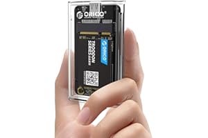ORICO 5 Gbit/s USB 3.0 mSATA SSD Enclosure, Tool Free Transparent External mSATA 3050 SSD Adapter with USB C TO C Cable, 2 TB Max