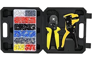 NATNAV Crimpzange Aderendhülsen Set mit 1300 Stück Aderendhülsen, Aderendhülsenzange Selbsteinstellend Crimpzange Set, Premium Crimpzange Kabelschuhe Set, Krimpzangenset (0,25-10mm² 3PCS)