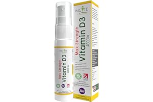INCITE NUTRITION Vitamin D Spray Top Power - VIT D3 4000 IU Natural Peppermint Flavour 25ml (144 Servings) Daily Oral Spray Pill-Free Vitamin D Supplement, Over 3 Months Supply - Made in The (UK)