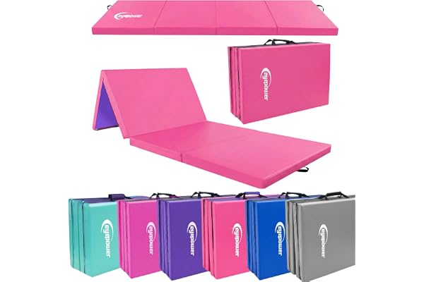 eyepower Tapis de Gymnastique Pliable Épais - Matelas de Gym 180x60x 5 cm pour Pratique Artistique Enfants & Maison - Surface Protection Amortie pour Sécurité - Sport & Fitness Intérieur à Domicile
