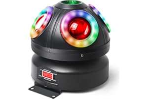 METYONLASER Bewegliches Kopflicht, 70 W RGBW 4-in-1-LED-DJ-Bühnenlichter, DJ-Lichter mit unendlicher Rotation und aktiviertem Ton für Hochzeits-DJ-Partys und Live-House