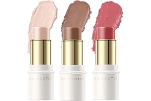 FALOCUTUS 3 Pcs LIGHT-MEDIUM Contour Stick Set,Cream Blush & Highlighter Bronzer Pen,Long Lasting & Smooth Natural Face Contouring Illuminator,Professional Makeup Kit for All Skin