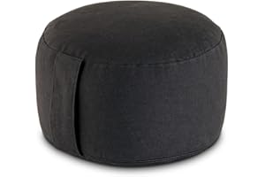 Amago home Yogakissen Meditationskissen Augenkissen Sitzkissen rund ø31xH20cm Bezug waschbar