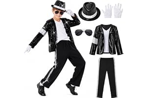 TonStyle Barn King Of Pop Musiker Kostym 5-delat set