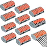 10 Pieces of Quick Electrical Connectors with Lever, 8 Ports, Quick Electrical Connectors 250V 32A, Power Strips, Electrical