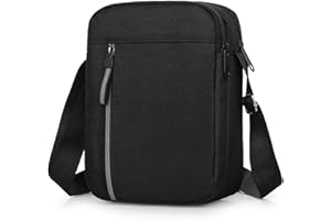 Veyarien Waterproof Men's Crossbody Bag, Anti-Theft Chest Shoulder Bag with Multiple Pockets, Lightweight Travel Phone Passport Cross Body Sling Bag for Daily Use, Gym, Hiking