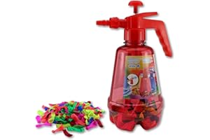 PHILUMO 100 Wasserbomben Luftballons & Wasserbomben Pumpe - Sprühflasche zum Befüllen - rot