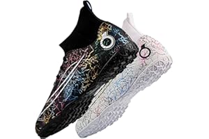 WEJIESS Chaussures de Football pour Hommes, antidérapantes, à Crampons Professionnels, Chaussures de Football pour garçons, Chaussures de Football à Lacets, Chaussures de Sport d'entraînement