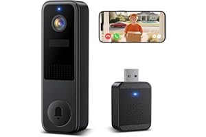 Belleye 2K Wireless Video Doorbell Camera, Video Door Bell with USB Chime, AI Human Detection, Night Vision & Two-Way Audio, 2.4G WiFi, Cloud Storage Only