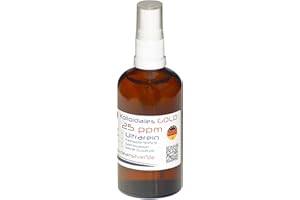 CLEANSILVER Kolloidales GOLD 25ppm, 100ml Pumpsprüher (Hochrein: Au9999, immer frisch hergestellt, pharm. Sterilwasser)
