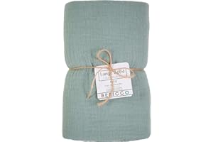 BEBICCO Lange Bebe 120x120cm – 100% Gaze de Coton Bio Ultra Douce – Couverture d’Emmaillotage Légère, Respirante & Facile à Laver – Idée Cadeau de Naissance Mixte.