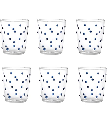 Zafferano Bilia Candy Gläser 4er Set - 440ml Tumbler Mit Bonbon-Kugel | Spülmaschinenfest