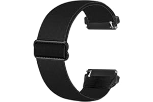 Ecogbd Bracelet élastique de rechange compatible avec la sangle Fitbit Versa/la sangle Fitbit Versa Lite/la sangle Fitbit Versa 2, bracelet en nylon en tissu souple pour femme homme (noir)