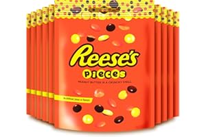 Reese's Pieces Peanut Butter In a Crunchy Shell 90g Pouch x 10