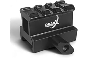 DRAXX Sports Réhausse Rail Picatinny | élévation Montage Lunette Red Dot Point Rouge - pour Arme Fusil Airsoft et Paintball