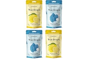 GUM ON A MISSION True Drops - PROBIER SET | 2x Menthol & 2x Zitrone | zuckerfreie Hustenbonbons | kompostierbare Verpackung | 4 x 70g