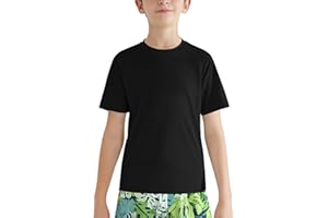 Valcatch Boy's Girls UPF 50+ Rash Guard Swim Shirts Kids Teens Quick Dry Athletic Short Sleeve T Shirt UV Fishing Surfing Water Beach Tops Running Workout Gym Active Tee Shirt