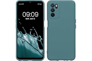 kwmobile Carcasa Compatible con OPPO A16 / A16s / A54s Funda - Bordes elevados anticaídas - Case de TPU y Silicona con Interior de Microfibra - Noche ártica