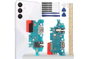 YHX-OU Prise de charge pour Samsung Galaxy A15 4G Galaxy A15 5G Connecteur Dock Port Chargeur Port de Charge Microphone Audio Jack Flex Câble + Outil d'installation