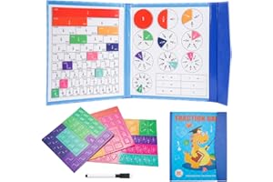 JINSION Bruchrechnen Material Magnetisch, Brüche Lernen Magnet, Magnet Mathe Spiel für Kinder, Mathematik-Ressourcen, Magnetische Bruchrechnung Bruchkreise, Math Toy Fraction für Unterricht, Nachhilfe