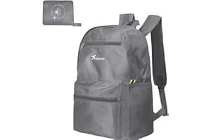 HOMIRTY Foldable Backpack, Waterproof Daypack, Ultra Lightweight Foldable Backpack for Men Women, Multipurpose Durable Daypacks Rucksack, for Outdoor Sport Travelling Hiking Camping Biking Walking, 15 L