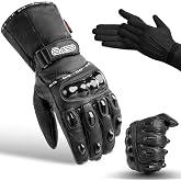 EVO Fitness Winter Motorcycle Gloves, Waterproof Efficiently Motorcycle Gloves Men Approved Multi-Layer Protection Preserves