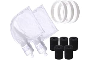 S-Union Sacs de Rechange en Nylon à Fermeture Eclair (pour Polaris 280 et 480 Seulement)+Pneus de Rechange en Caoutchouc Souple+Brosse en Mousse de Queue Robot pour Polaris (280 480 Sac Tout Usage)