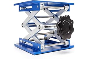 HeyWin Lab Jack Stand 8x8 inch,Made of Aluminum Oxide,also Used as A Jack for Lifting Router,Laser,Cupboard Usually (Blue) (200mm X 200mm)