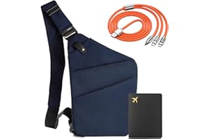 IUHFSIFS 2024 Upgrade Anti Theft Crossbody Bag Women【Ergonomics - Zero Burden】 Anti Theft Travel Bag for Women & Men【Multi Pockets & Extremely Waterproof】 With Passport Card Holder And Data Cable