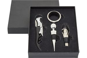 DELIEX DELICIAS DE EXTREMADURA Set de vinos para regalar, Estuche de regalo en caja de cartón para los amantes del vino que incluye anillo antigoteo, tapón, sacacorchos y dosificador.