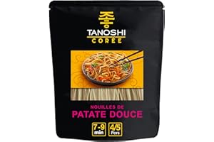 TANOSHI - Nouilles Coréennes de Patate Douce à Cuire - Pour Japchae - Sans Gluten - Paquet de 210 g
