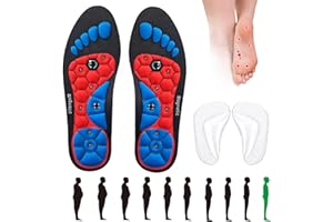 Miioto Plantillas Magneticas Adelgazantes, plantillas Ortopedicas, PLantillas de Gel Hombre, plantillas de Acupresión Unisex con 2 Plantilla de Gel (40-43)