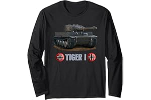 WW2 GERMAN TIGER 1 TANK APPAREL CO. Tigre tedesca I (1) carro armato Della Seconda Guerra Mondia Maglia a Manica