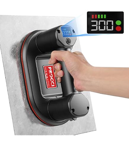 Ventouse Numérique Électrique 20cm 150kg - Pour Carrelage Verre Marbre Recharge USB Blanche