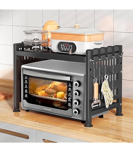 Mobile Portaoggetti Da Cucina, Supporto Per Forno A Microonde, Con 2 - 7