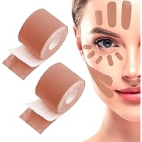 Face Lifting Tape Anti Falten Pflaster – 2 Rollen à 2,5x500 Cm, Für Augen, Stirn & Mehr