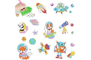 WOOXDYUK Set di 20 adesivi per pittura con diamanti 5D, fai da te, 5D, per bambini e adulti