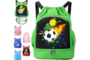 YOUYIKE Zaino da Palestra Bambini, Zaino da Nuoto, Sacca Sportiva Palestr, Spesa da Spiaggia Impermeabile, Zaino da Separazione Umido e Secco per Ragazzi Ragazze