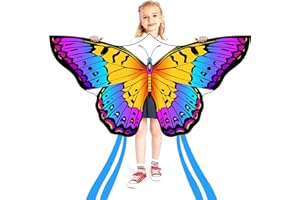 'HONBO Butterfly Kites for Kids & Adults,55'' x 28'' Large Beginner Kite for Kids Ages 4-8, Kids Kite Easy to Fly for Beginners,Beach Kites for Outdoor Activities & Family Trip'