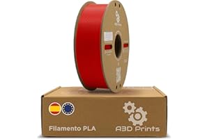 A3D PRINTS PLA Filamento 1 Kg. PLA Impresora 3D 1,75 mm Biodegradable sin Warping Alta Precisión Dimensional +/-0.05mm, Fácil impresión, Hilo Impresora 3D Fabricado en España (ROJO)