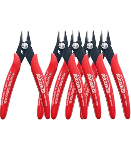 KAIHAOWIN Draadsnijders, 6 inch 2STKS, Precisie Flush Cutters Ultra Scherpe Draadsnijders voor Knutselen Zijkniptang Draadsnippers Spring Loaded Dikes Draadsnijder voor Sieraden Maken