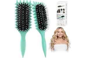 71NMLY Peine Pelo Rizado,Curl Defining Brush,Cepillo Curly,Cepillo Pelo Rizado Cepillo Definidor de Rizos,Cepillo para Definir Rizos Verde,Curly Hair Brush,Dar Forma y Definir Rizos Lámparas de mesa