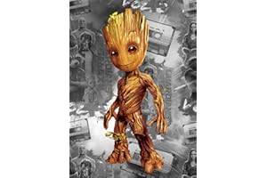 Displate - Poster en Métal - Monté sur Aimant - Marvel - Guardians Of The Galaxy Vol 2 - Baby Groot - Taille M - 32x45cm - Matt