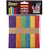 HARD STATIONERY Wood Wide Color Tongue Rod Abeslang 50 Pack