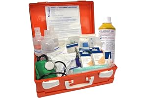 FIRSTMED Cassetta Medica Di Pronto Soccorso Valigetta ALLEGATO 1 COMPLETO DI SFIGMOMANOMETRO Per Aziende Più 3 Dipendenti (D.M.388/D.L.81 del 15.07.03)