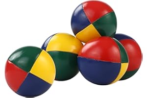 ZHYLUO 5er Set jonglierbälle,Jonglierbälle für Kinder, Freizeitsport Jonglierbälle, Wasserdicht, Kunstleder, ideal für Kinder, Anfänger und Profis